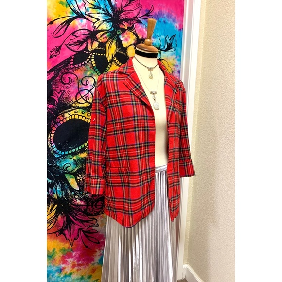 π Street wear stylish plaid Blazer - Picture 6 of 9